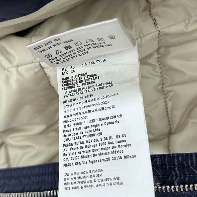 PRADA Triangle Logo Puffer Jacket