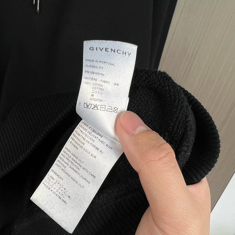 Givenchy Black Embroidered Sweatshirt XL