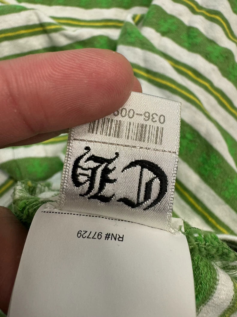 Chrome Hearts Green White Stripe T-shirt-yf