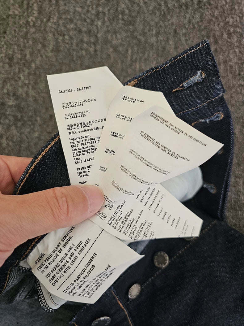 Prada Original Color Flared Jeans Unisex-yf