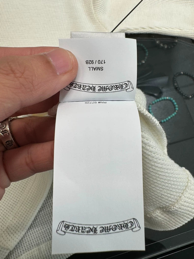 Chrome Hearts White Waffle Embroidered Tee-yf