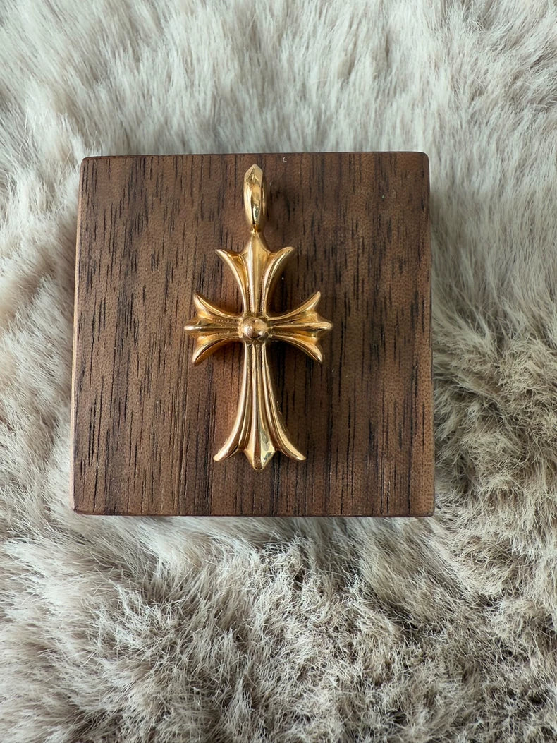 Chrome Hearts Tiny 22k Cross Pendant