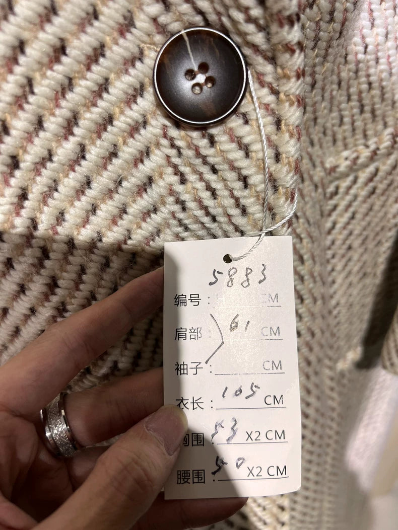 Vintage Prada Long Wool Coat with Fur Collar