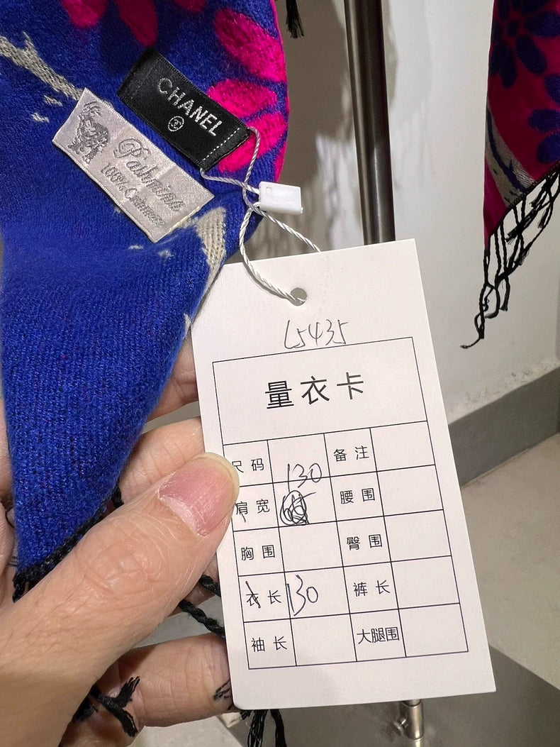 Vintage Chanel Stylish Scarf With Fringes