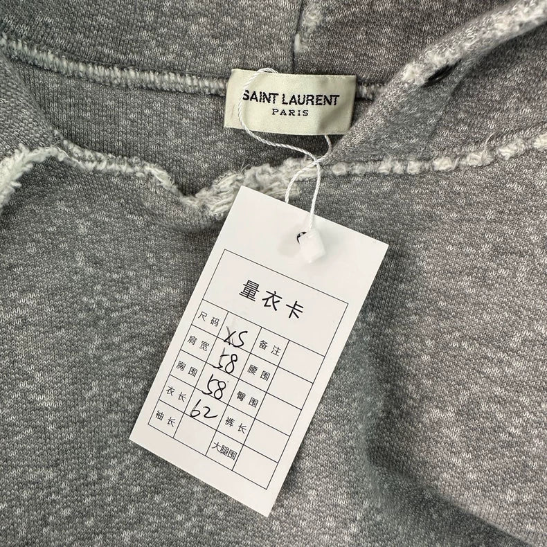 Saint Laurent Gray Hooded Sweatshirt