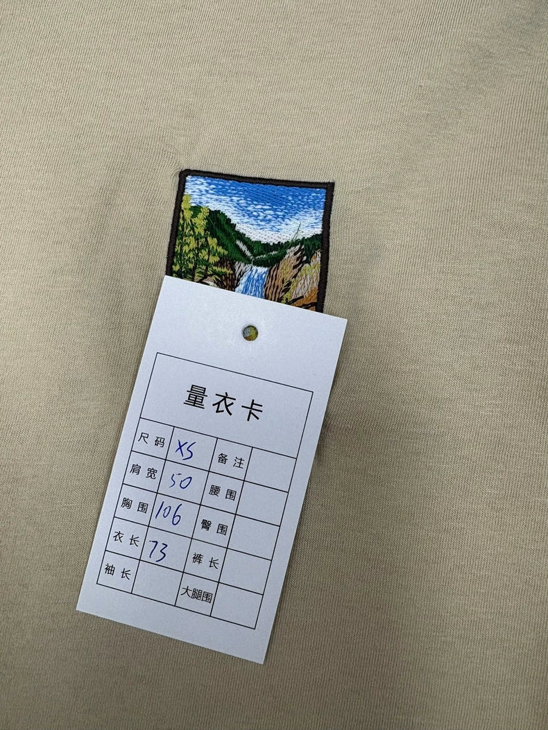 Dior Scenic Pattern Embroidered Logo T-shirt