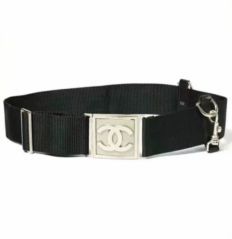 Classic Chanel Double C Black Belt