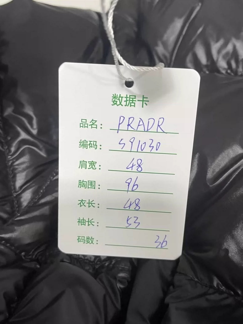 Prada Black Short Puffer Jacket with Detachable Sleeves