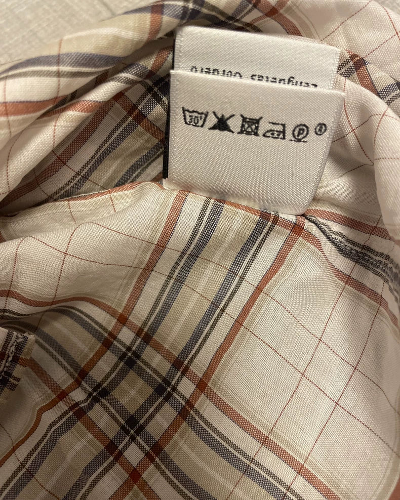 Hermes Short Sleeve Plaid Shirt