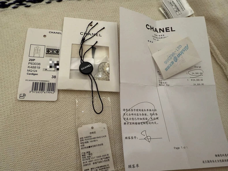 Chanel Clover Wool Cardigan Size 38