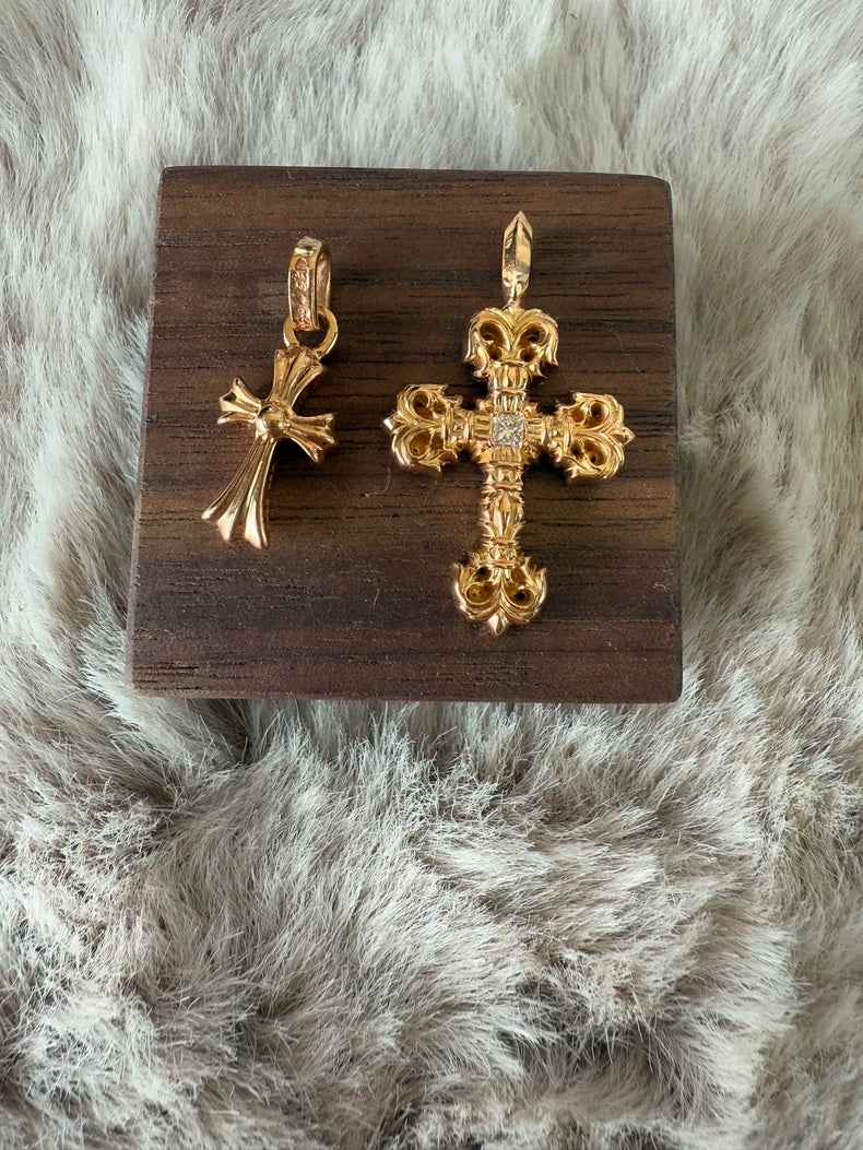 Chrome Hearts 22K Babyfat White Diamond Pendant