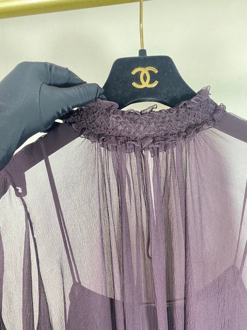 Purple Silk Top by Dior