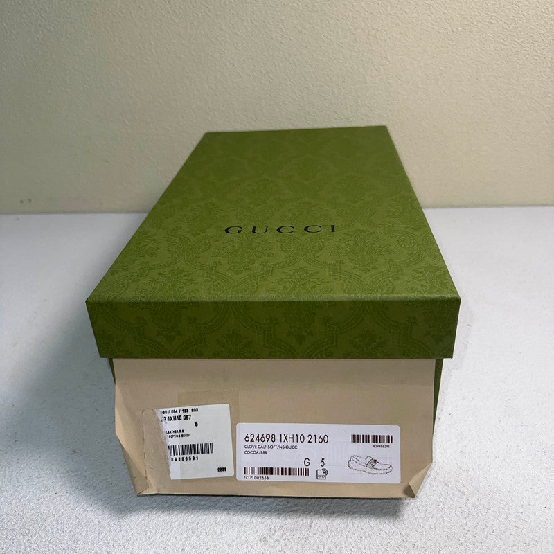 Gucci Brown Leather Horsebit Casual Shoes for Men 0079