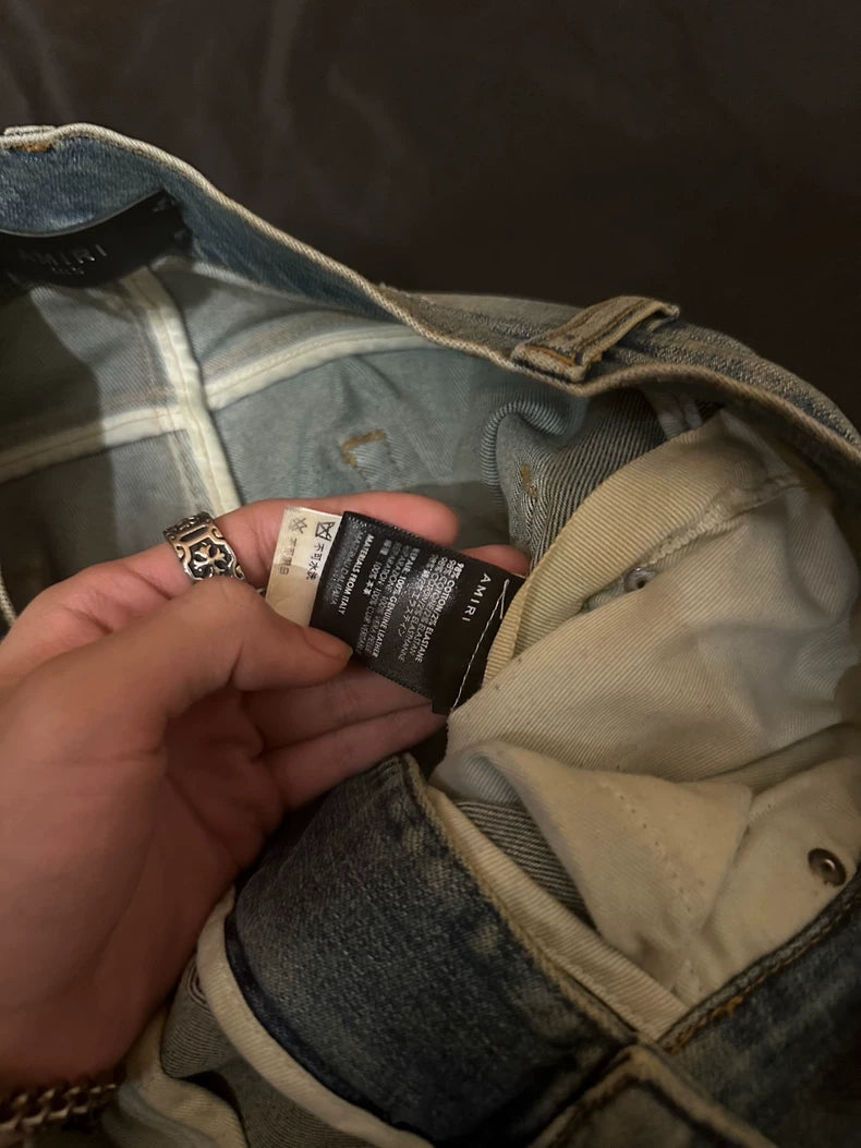 Amiri Art Patch Snake Jean