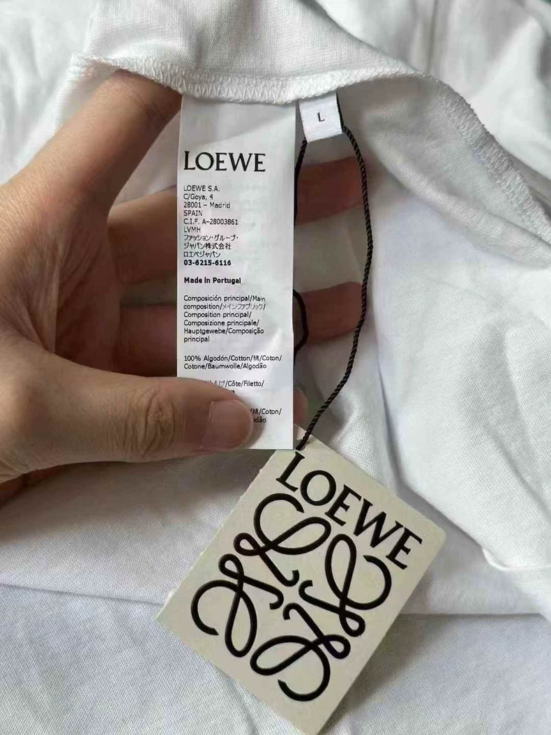 Loewe Floral Embroidery Short Sleeve T-Shirt