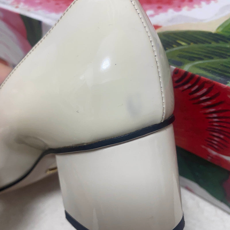 Gucci White Fringe Heel Shoes 0079