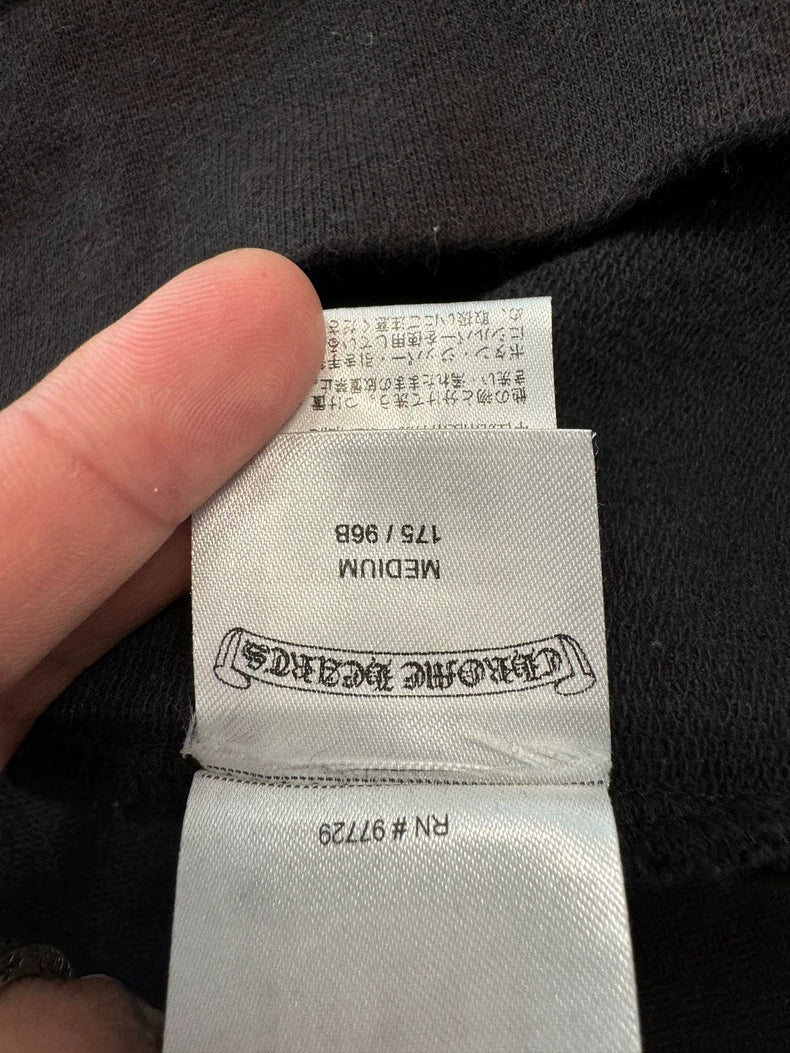 Chrome Hearts Black Zip Hoodie with Logo-yf