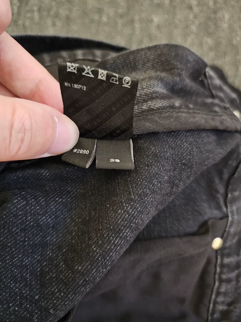 Amiri Wide-Leg Cargo Denim Jeans-yf