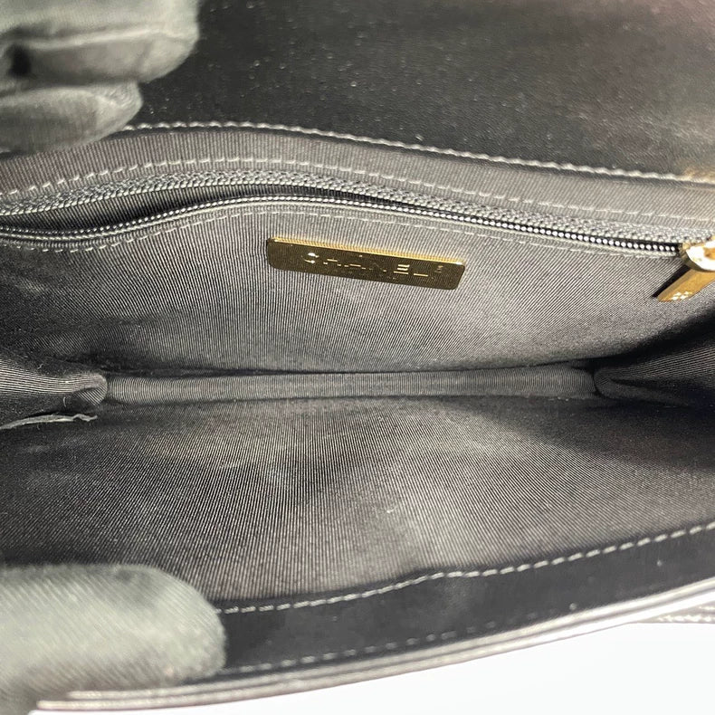 Black and Gold Chanel Handbag