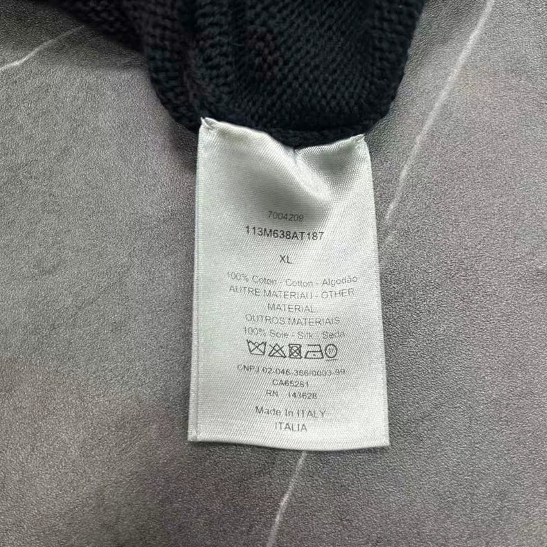 Dior Navy Blue Knit Sweater for Men