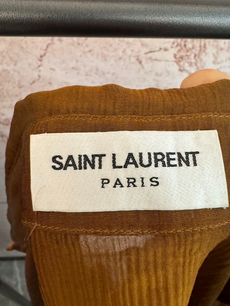 Saint Laurent Sheer Silk Shirt for Summer