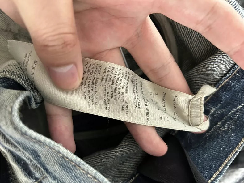 Rick Owens Bolan Banana Distressed Jeans