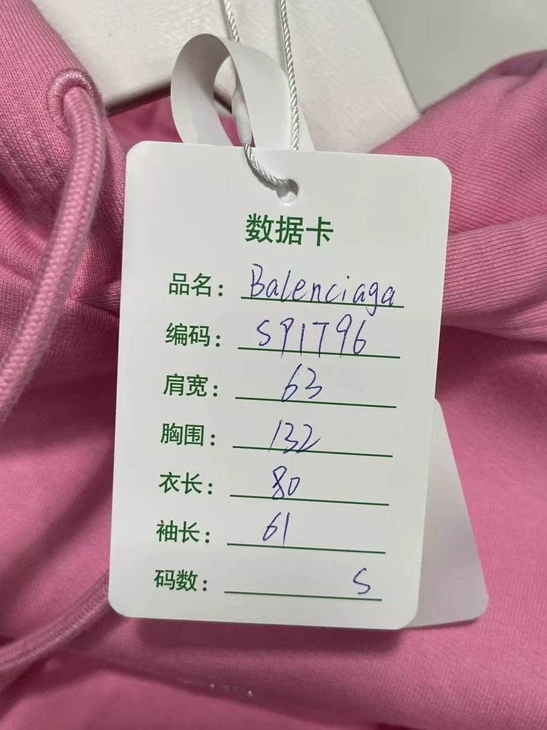 Pink Rhinestone Hoodie from Balenciaga