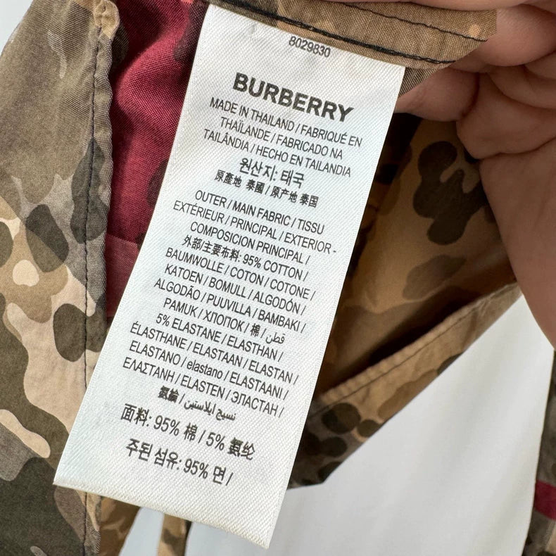 Burberry Camouflage Plaid Long Sleeve Shirt-yf