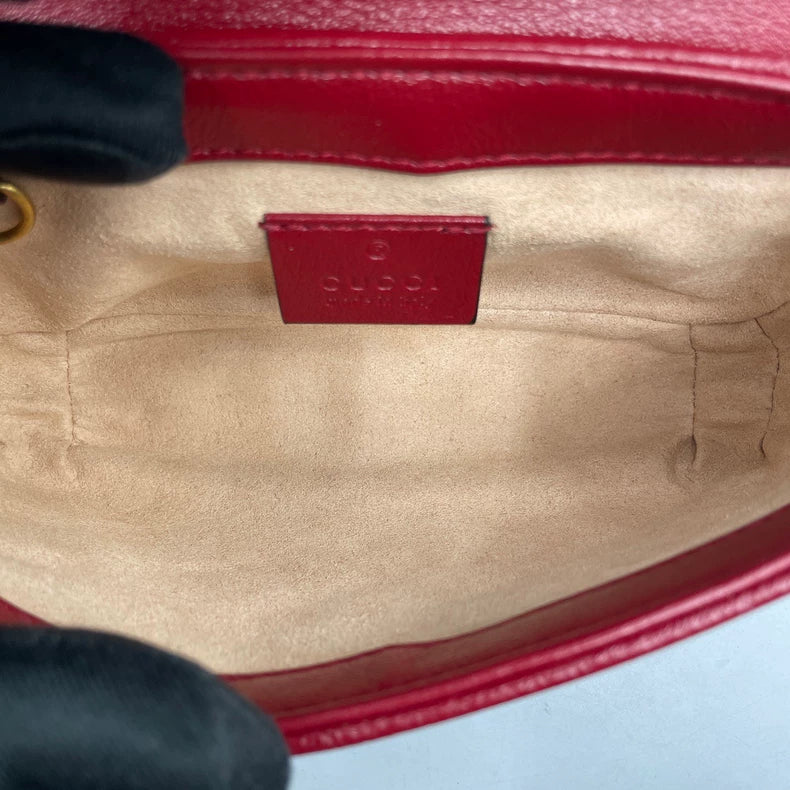 Gucci Marmont Black and Red Mini Bag