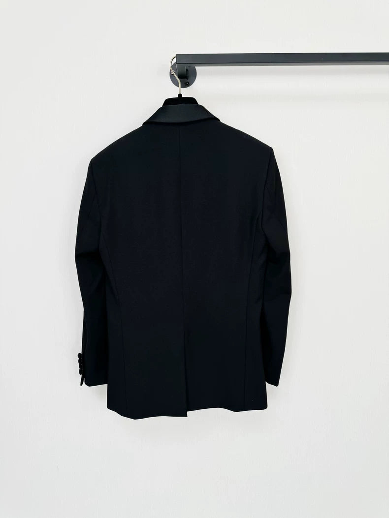 Saint Laurent Wool Blazer in Size 44