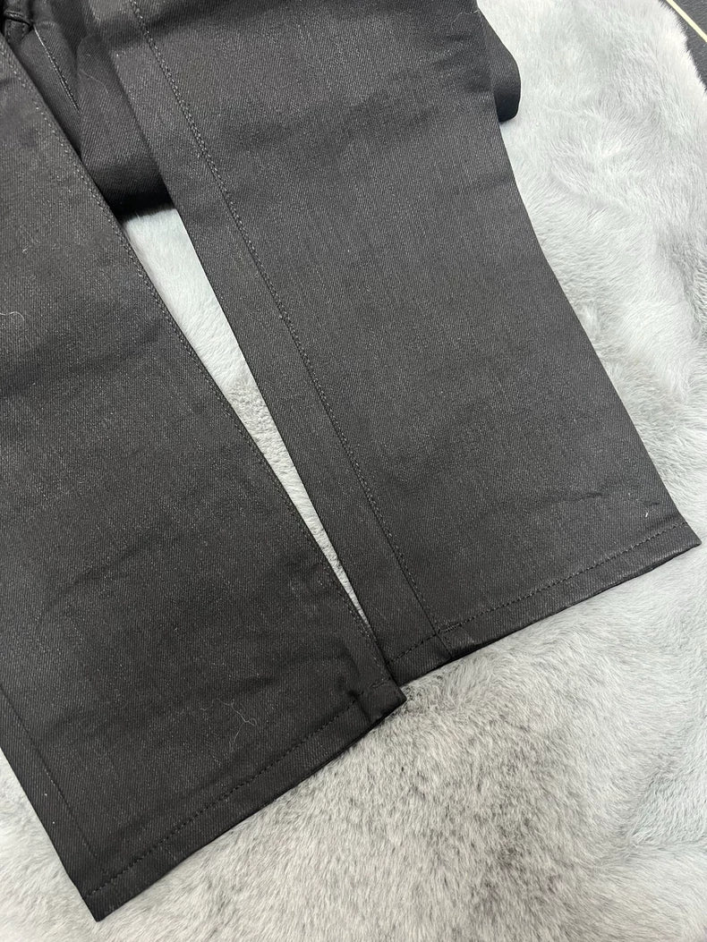 Saint Laurent Black Zippered Denim Pants