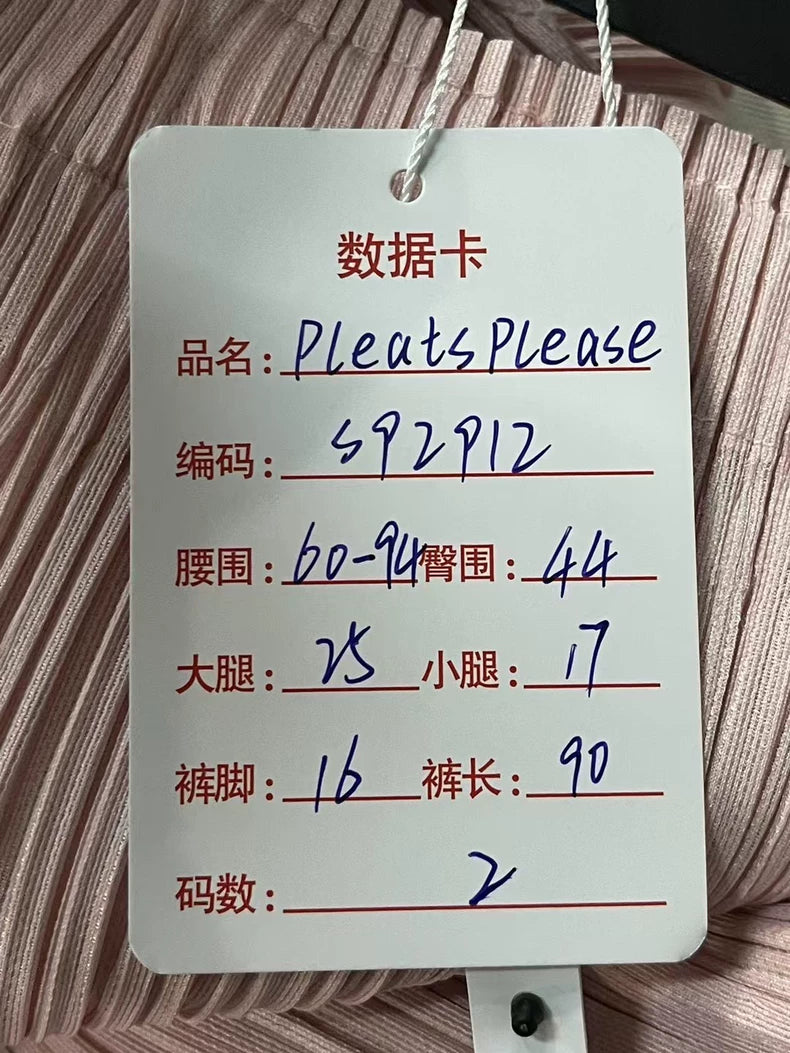 Pink Pleated Long Pants