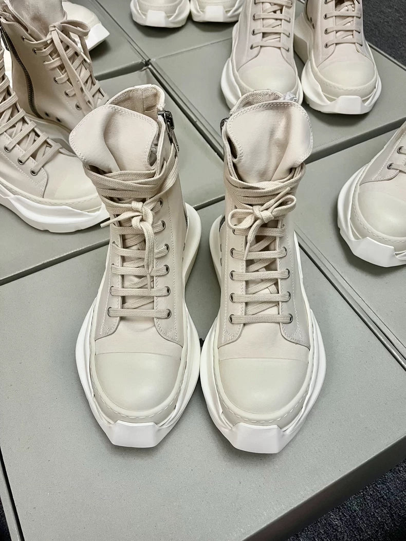 Rick Owens High-Top Sneakers in White-yf