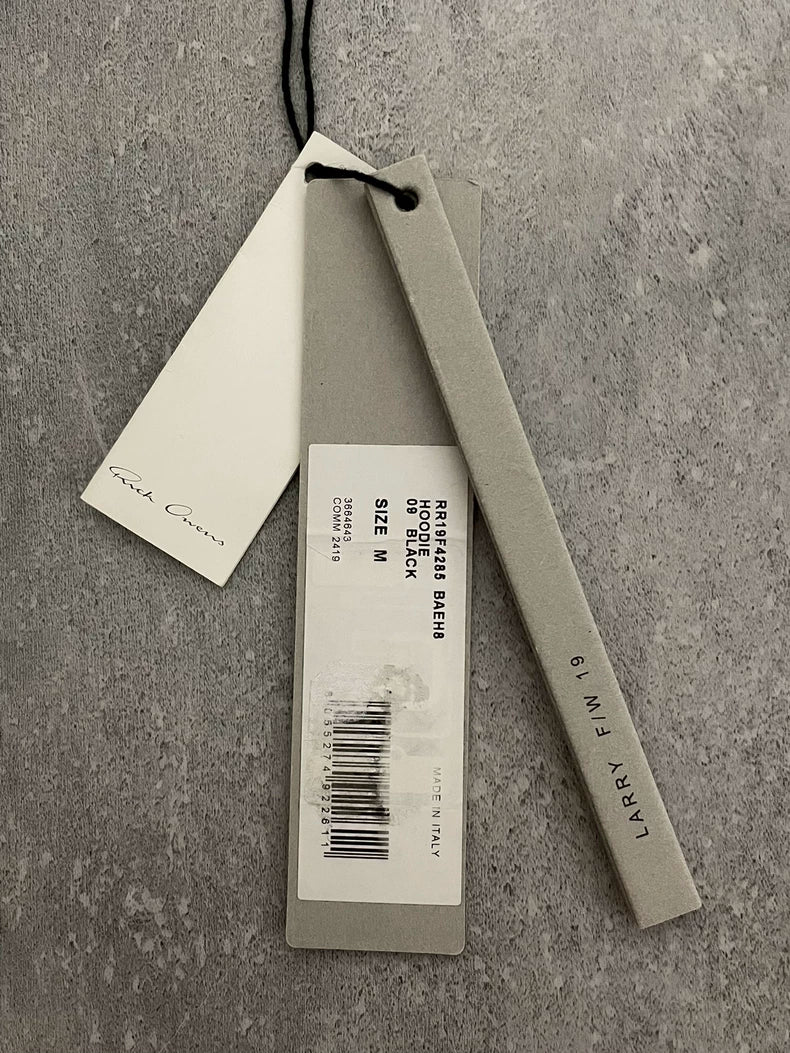 Rick Owens Long Hoodie Sweatshirt