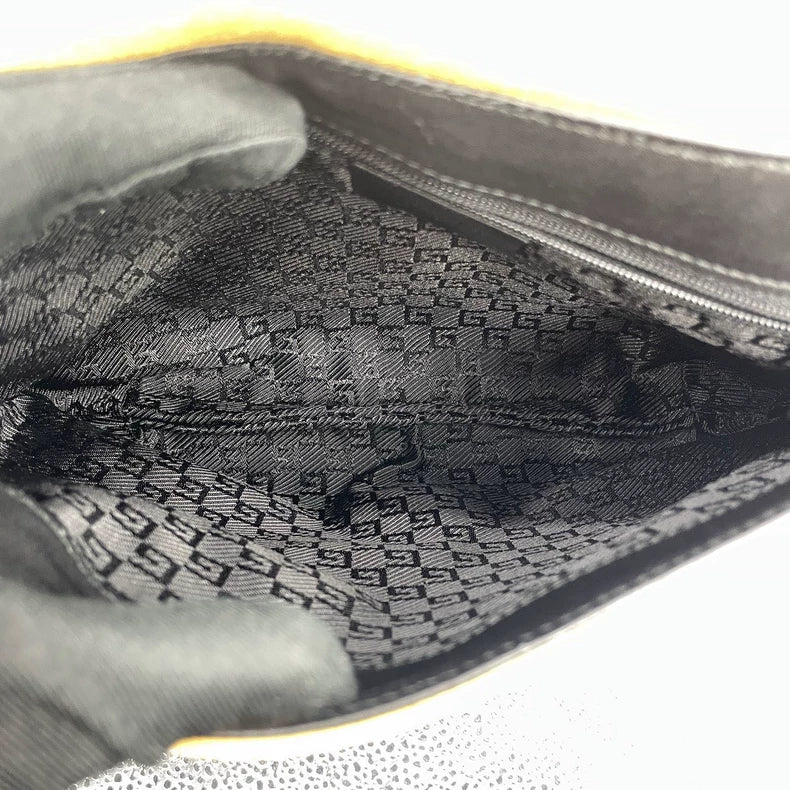 Gucci Suede Tiger Head Shoulder Bag