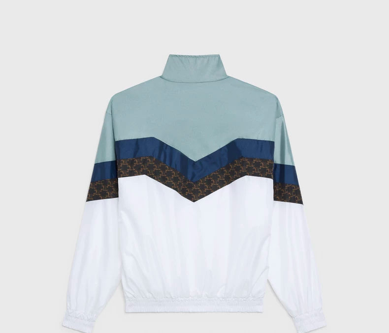 Celine Color Block Ice Blue Sports Jacket