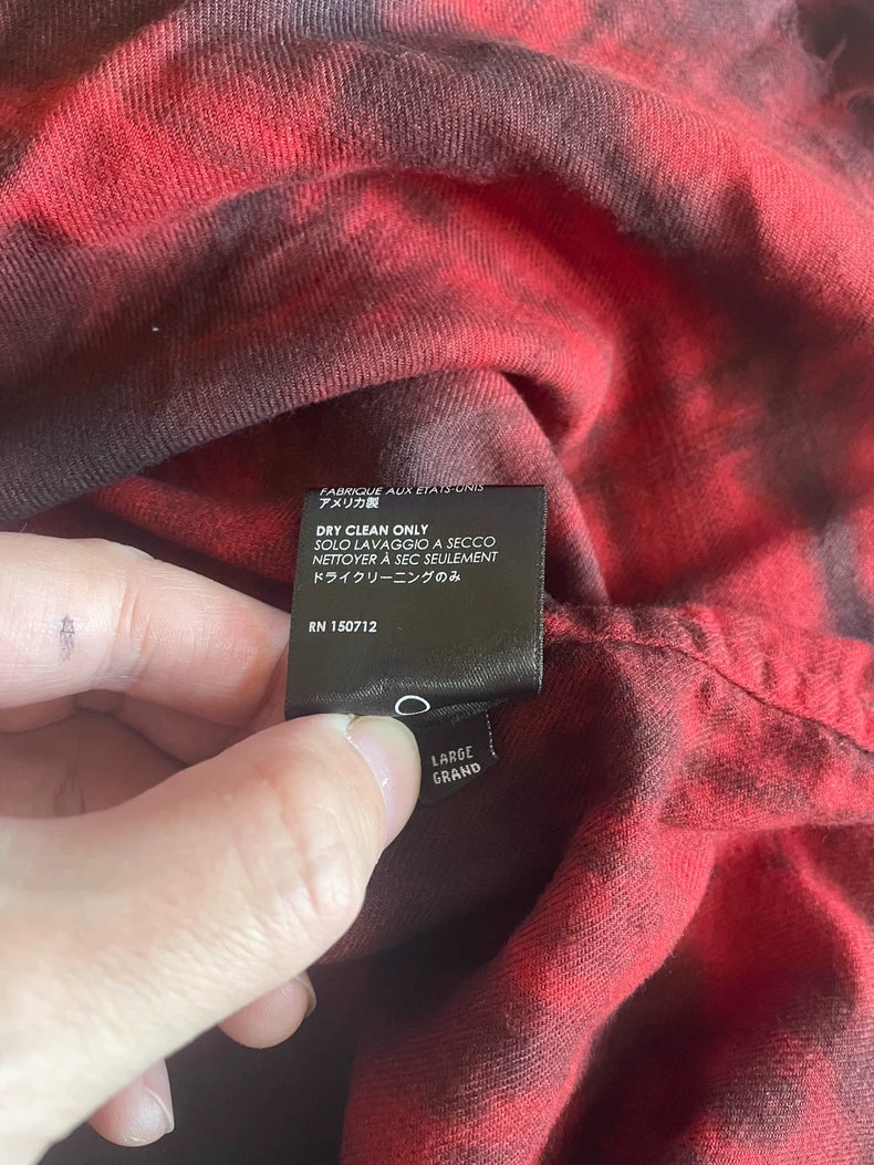 Amiri Red Tie-Dye Button-Up Shirt-yf