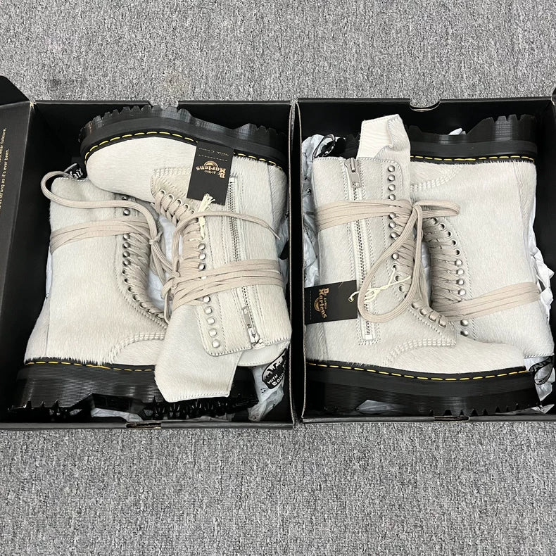 Rick Owens x Dr. Martens Grey Boots-yf