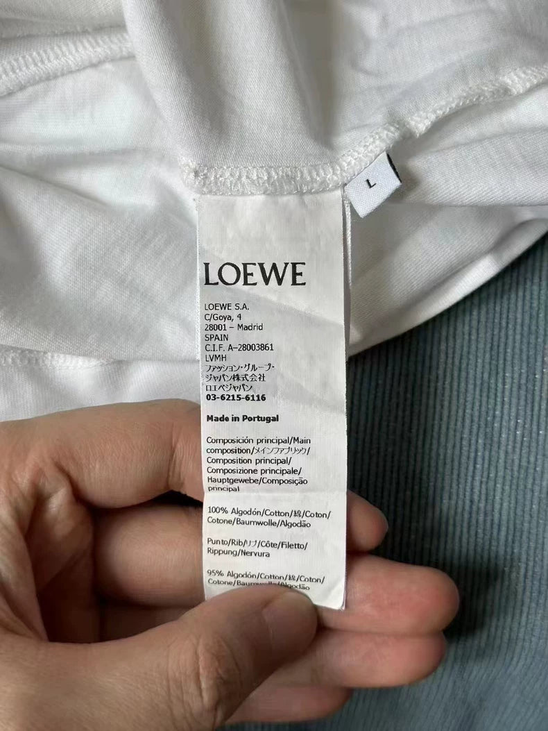 Loewe Embroidered Cropped Short Sleeve Shirt