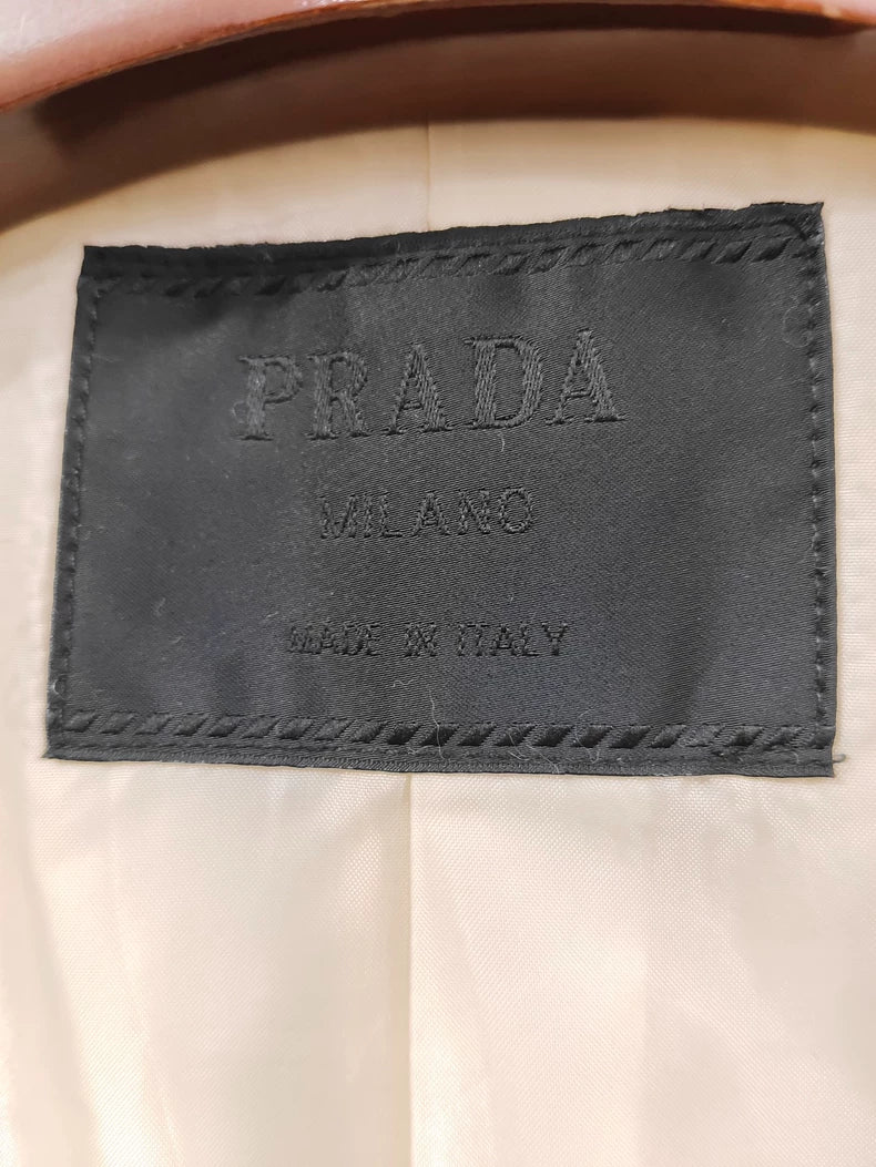 Vintage Prada Beige Long Wool Coat