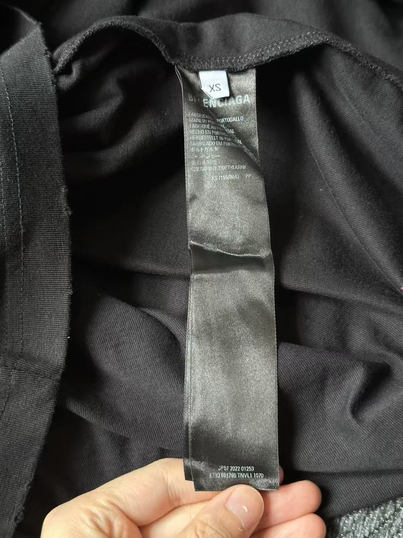 Balenciaga Destruction Letter Short Sleeve T-Shirt