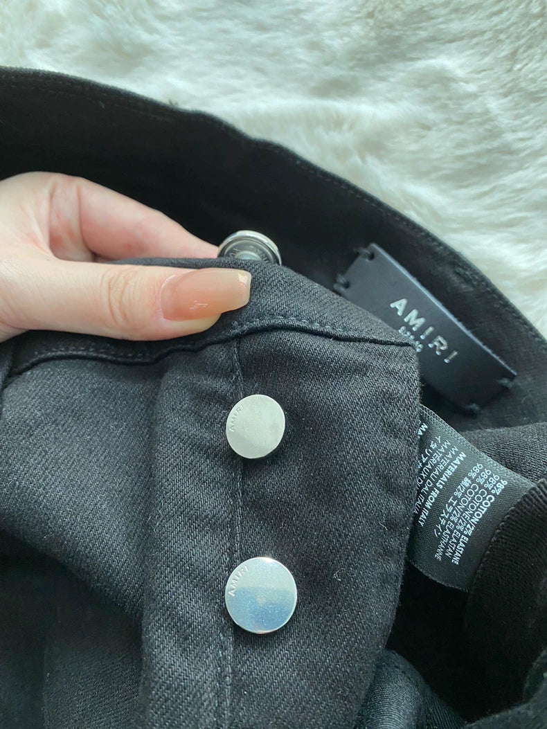 Amiri Black Paisley Mx2 Denim Pants