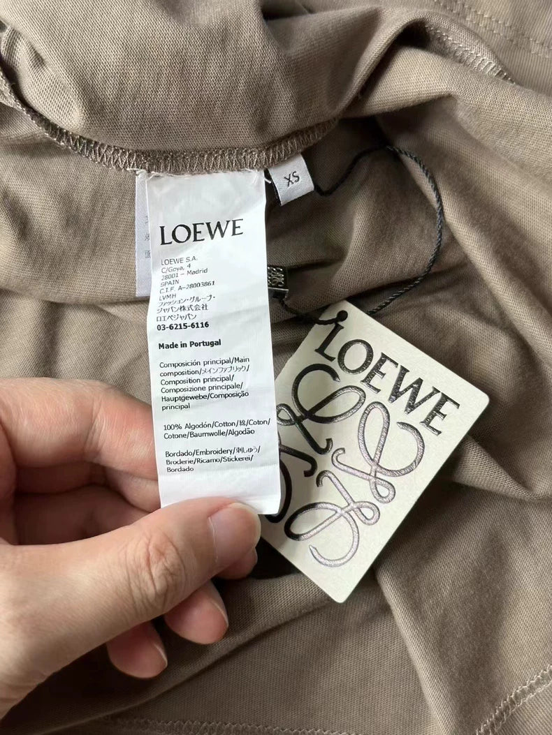 Loewe Brown Logo Short Sleeve T-Shirt