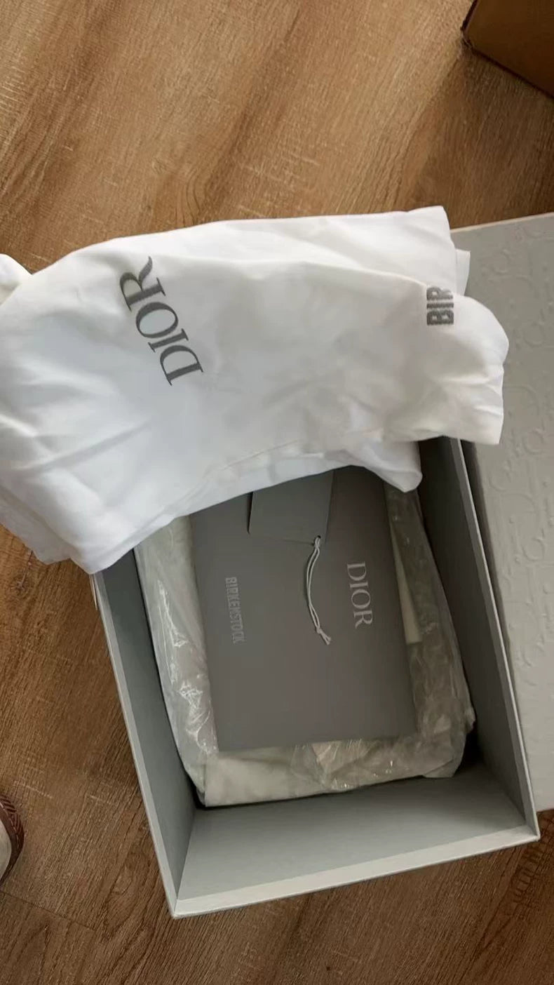 Dior Berkenstock Mules in Beige Color