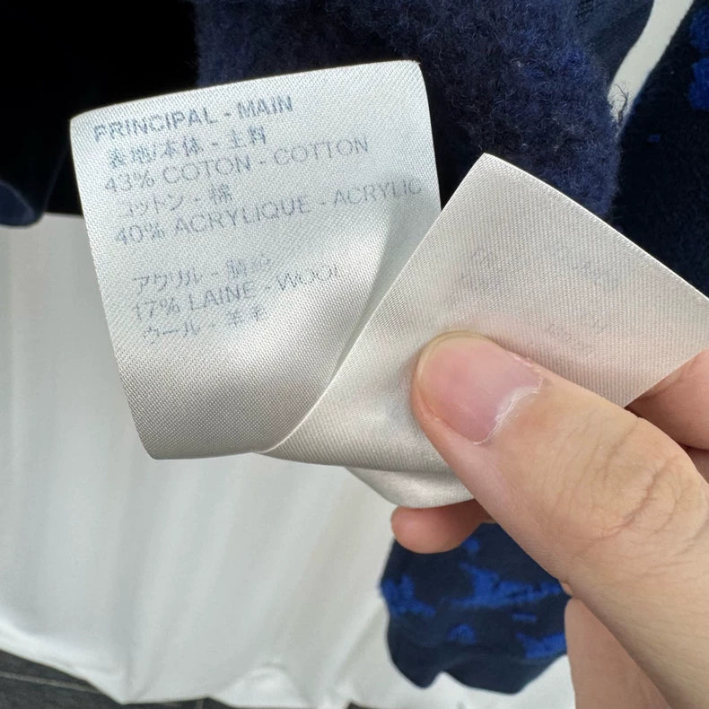 Louis Vuitton Blue Monogram Flocked Sweatshirt-yf