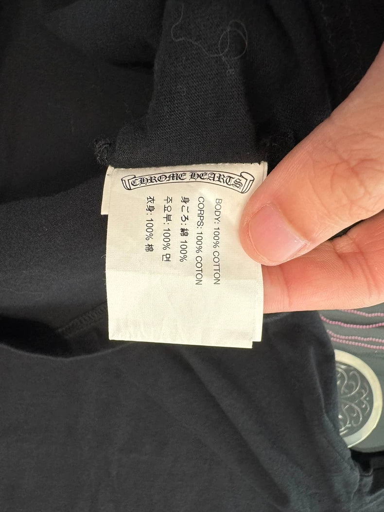 Chrome Hearts Black Scroll Short Sleeve Tee-yf