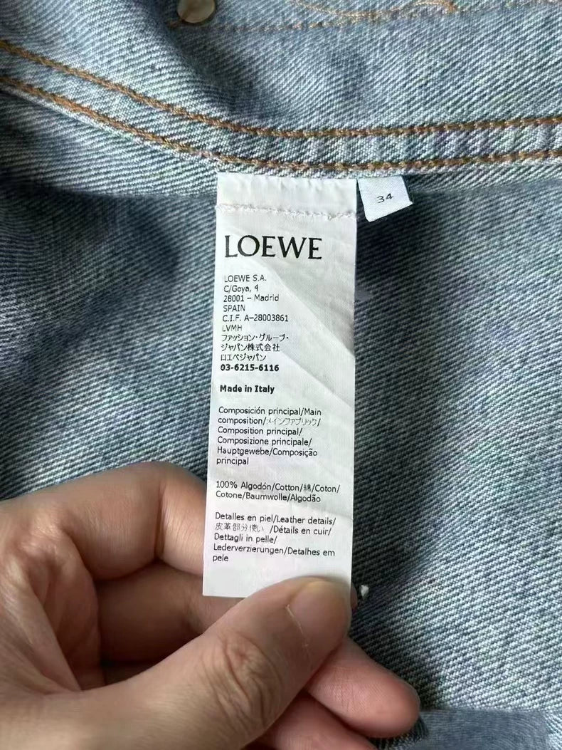 Loewe Denim Jacket with Pocket Leather Tag