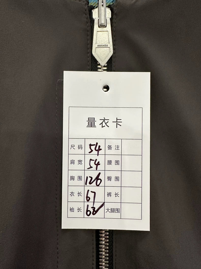 Hermes Green Plaid Reversible Men's Jacket