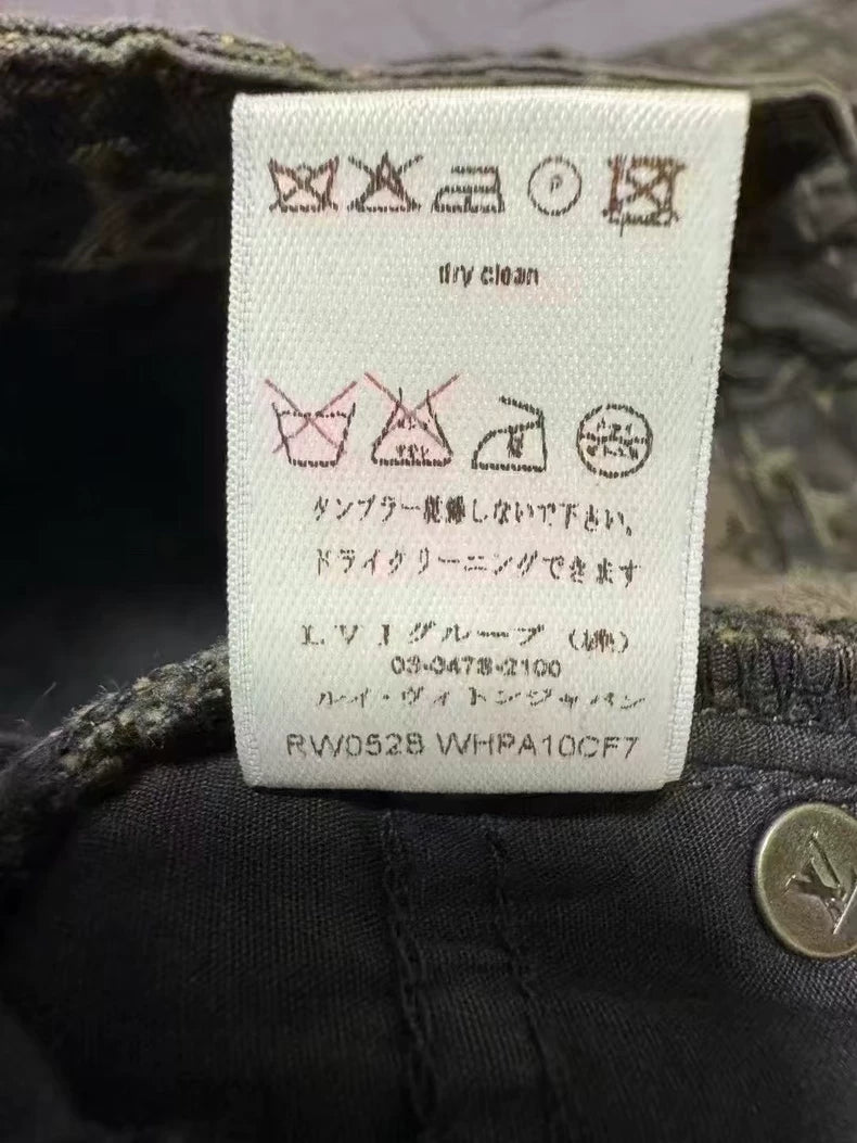 Louis Vuitton Monogram Print Denim Jeans-yf