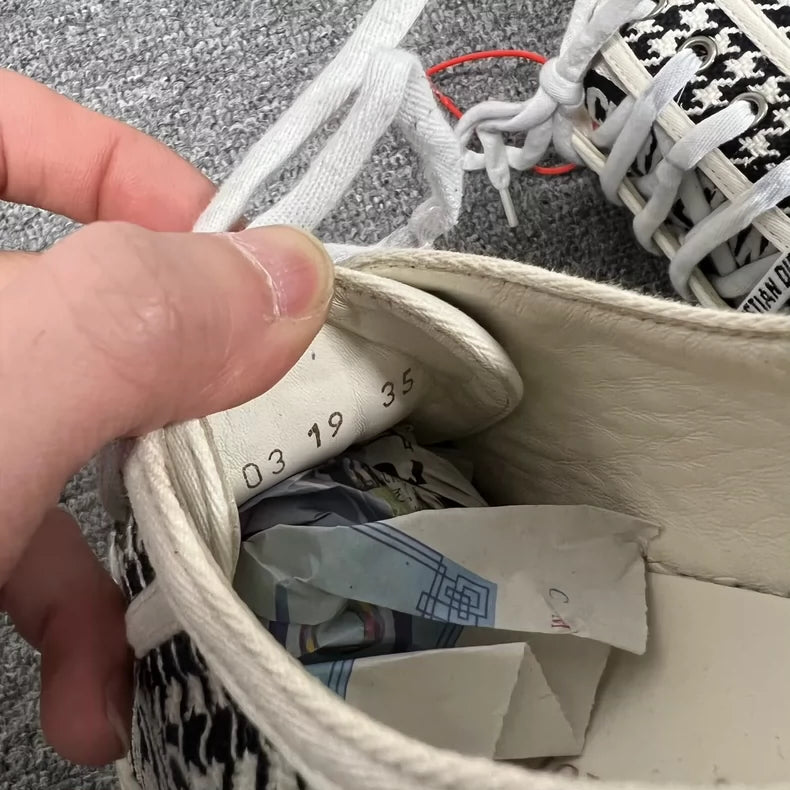 Dior Houndstooth Low-Top Casual Shoes